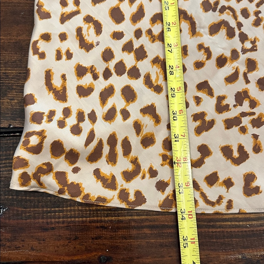 Free People Normani Bias Leopard Print Midi 0 polyester high waist zipper Skirt - Picture 11 of 16